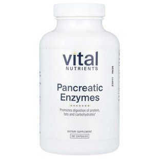Vital Nutrients, ферменти підшлункової залози, 180 капсул