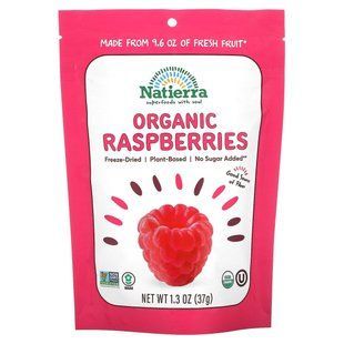 Сублимированная малина, Raspberries, Natierra Nature's All, органик, 37 г купить в Киеве и Украине