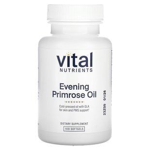 Vital Nutrients, Evening Primrose Oil , 100 Softgels купить в Киеве и Украине