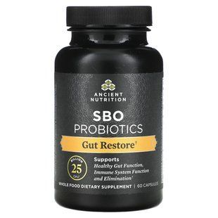 Axe / Ancient Nutrition, Пробіотики SBO, відновлення кишечника, 25 мільярдів КУО, 60 капсул