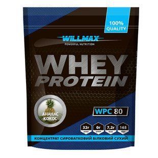 Сывороточный протеин 80 Willmax (Whey Protein 80) 920 г ананас-кокос купить в Киеве и Украине