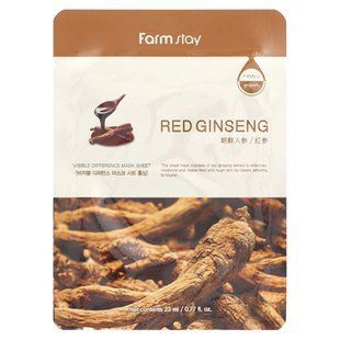 Farmstay, Visible Difference Beauty Mask Sheet, Red Ginseng, 1 Sheet, 0.77 fl oz (23 ml) купить в Киеве и Украине