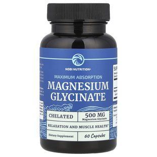 Nobi Nutrition, Magnesium Glycinate, 60 Capsules (250 mg per Capsule) купить в Киеве и Украине