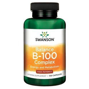 Баланс В-100 Комплекс - Высокий Потенциал, Balance B-100 Complex - High Potency, Swanson, 100 капсул купить в Киеве и Украине