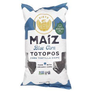 Siete, Maiz Totopos Corn Tortilla Chips, Blue Corn, 7.5 oz (212.6 g) купить в Киеве и Украине