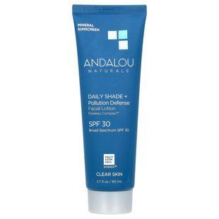 Andalou Naturals, Daily Shade + Pollution Defense, Facial Lotion, SPF 30 , 2.7 fl oz (80 ml) купить в Киеве и Украине