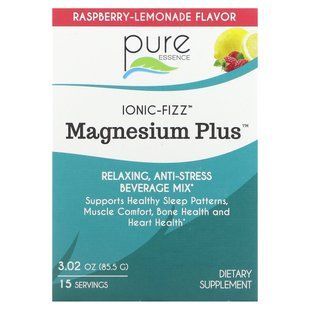 Pure Essence, Ionic-Fizz, Magnesium Plus, Raspberry-Lemonade, 15 Sticks, 0.2 oz (5.7 g) Each купить в Киеве и Украине
