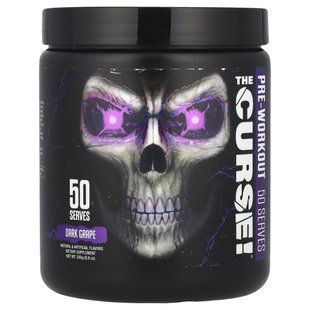 JNX Sports, The Curse, перед тренировкой, темный виноград, 8,8 унции (250 г) купить в Киеве и Украине