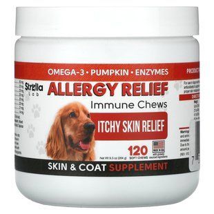 StrellaLab, Allergy Relief, Immune Chews, For Dogs , 120 Soft Chews, 9.3 oz (264 g) купить в Киеве и Украине