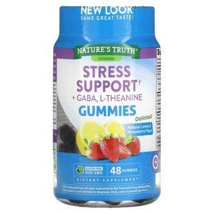 Nature's Truth, Stress Support + GABA, L-Theanine, Natural Lemon & Strawberry, 48 Gummies купить в Киеве и Украине