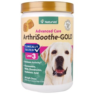 ArthriSoothe-GOLD, профессиональный уход, уровень3, NaturVet, 180 мягких подушечек, 15.2 унций (432 г) купить в Киеве и Украине