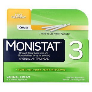Monistat, 3-дневный лечебный крем, 3 предварительно заполненных аппликатора, 5 г (0,18 унции) каждый купить в Киеве и Украине