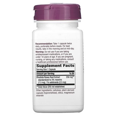 Родіола рожева стандартизована Nature's Way (Rhodiola Rosea) 250 мг 60 капсул