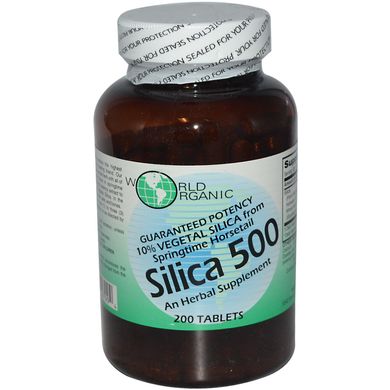 Кремній World Organic (Silica 500) 50 мг 200 таблеток