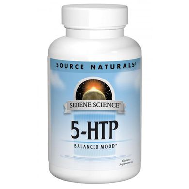 5-HTP (гідрокситріптофан), Serene Science, Source Naturals, 50 мг, 30 желатинових капсул