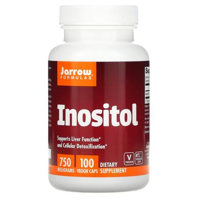 Інозитол, Inositol, Jarrow Formulas, 750 мг, 100 вегетаріанських капсул