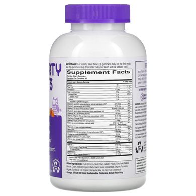 Вітамінно-мінеральний комплекс з клітковиною фруктовий смак SmartyPants (Adult Complete and Fiber) 180 жувальних цукерок