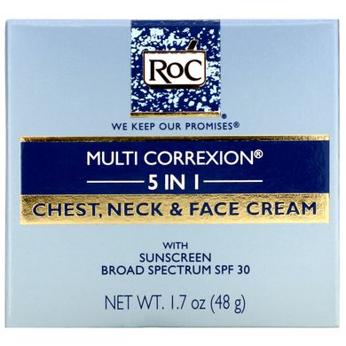 RoC, Multi Correxion 5 в 1, крем для обличчя, шиї та зони декольте, 1,7 унц (48 г)