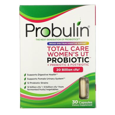 Пробіотики для жінок Probulin (Total Care Women's UT Probiotic) 20 мільярдів КОЕ 30 капсул