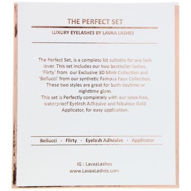 Набір накладних вій, The Perfect Set, Lavaa Lashes, 1 шт