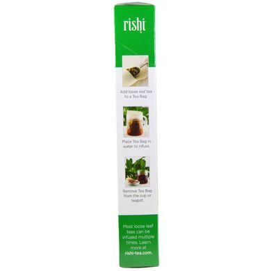 Розсипний чайний пакетик, Loose Leaf Tea Filter Bags, Rishi Tea, 100 пакетиків