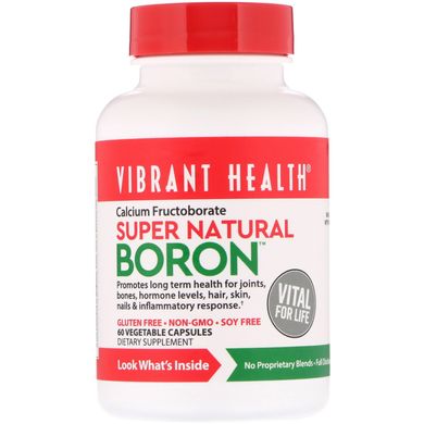 Бор Vibrant Health (Super Natural Boron) 6 мг 60 капсул купить в Киеве и Украине