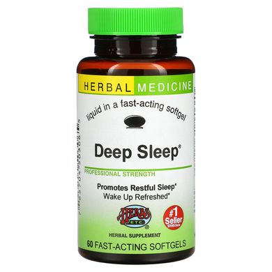 Снотворное Deep Sleep, Herbs Etc., 60 быстродействующих мягких таблеток купить в Киеве и Украине