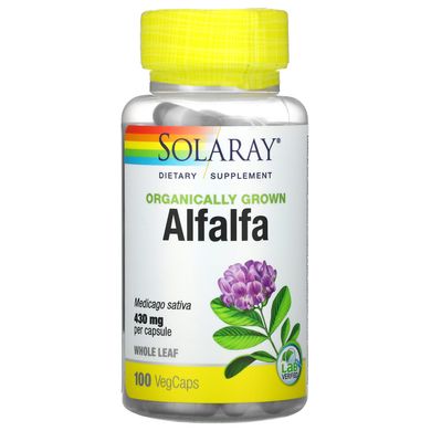Люцерна Solaray (Alfalfa) 430 мг 100 капсул