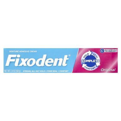 Fixodent, Denture Adhesive Cream, Original, 2.4 oz (68 g)