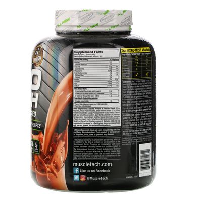 Muscletech, Nitro Tech Naturally Flavored, основной источник сывороточного изолята и пептидов, молочный шоколад, 1,82&nbsp;кг купить в Киеве и Украине