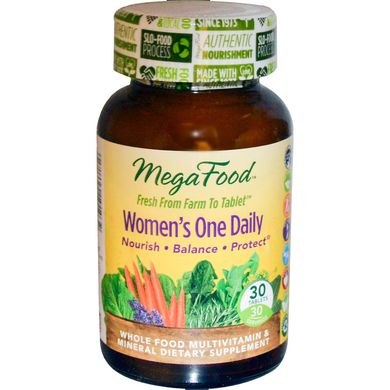 Мультивітаміни для жінок MegaFood (Women's One Daily) 30 таблеток