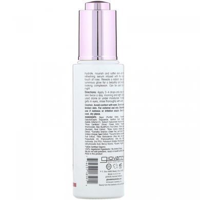 Зволожуюча сироватка для обличчя, троянда, Hydrating Facial Serum, Rose, Giovanni, 47 мл