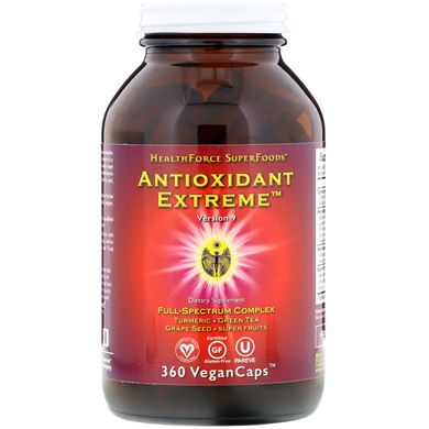 Антиоксидант екстрим, версія, HealthForce Superfoods, 9, 360 веганських капсул