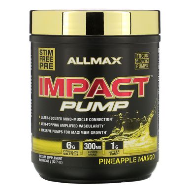 Impact Pump, ананас манго, ALLMAX Nutrition, 12,7 унції (360 г)