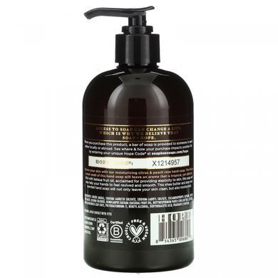Soapbox, Liquid hand soap Reviving Moisture, citrus and peach roses, 12 fluid ounces (354 ml).
