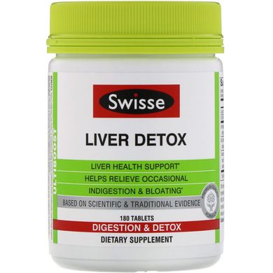 Вітаміни для детоксу та печінки Swisse (Liver Detox) 180 таблеток