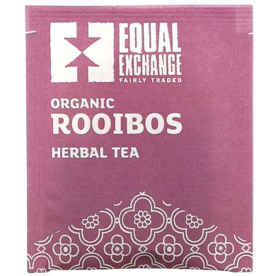 Equal Exchange, Органічний ройбуш, трав'яний чай, 20 чайних пакетиків, 1,41 унція (40 г)
