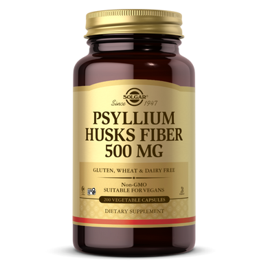 Клітковина з лушпиння насіння подорожника Solgar (Psyllium Husk Fiber) 500 мг 200 вегетаріанських капсул