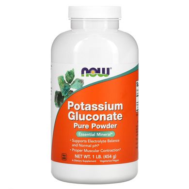 Калій глюконат порошок Now Foods (Potassium Gluconate) 454 г