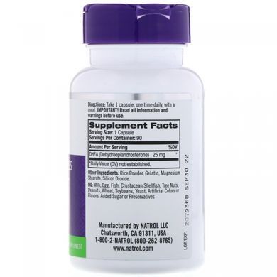 ДГЭА Natrol (DHEA) 25 мг 90 капсул купить в Киеве и Украине