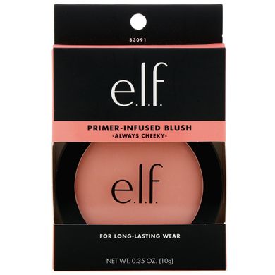 Рум'яна з праймером, натуральний рожевий, Primer-Infused Blush, E.L.F., 10 г