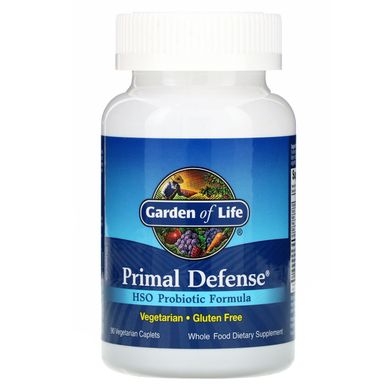 Primal Defense, Формула, що містить пробіотик HSO, Garden of Life, 90 вегетаріанських капсул