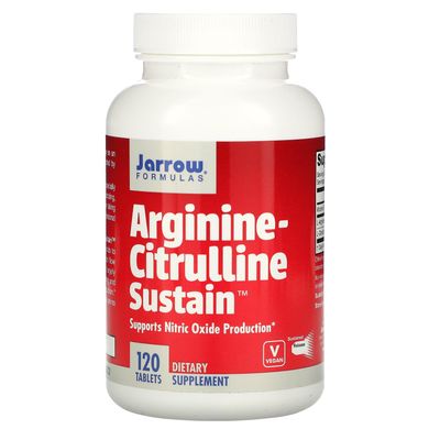 Аргінін і цитрулін, Arginine-Citrulline Sustain, Jarrow Formulas, 120 таблеток