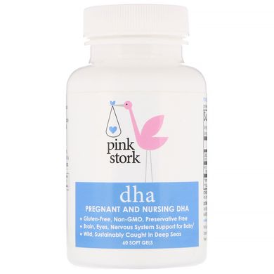 ДГК, для беременных и кормящих женщин, Pink Stork, 60 мягких таблеток купить в Киеве и Украине