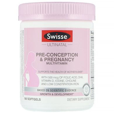 Мультивітамін для прийому в період до зачаття і під час вагітності, Swisse, 180 м'яких таблеток