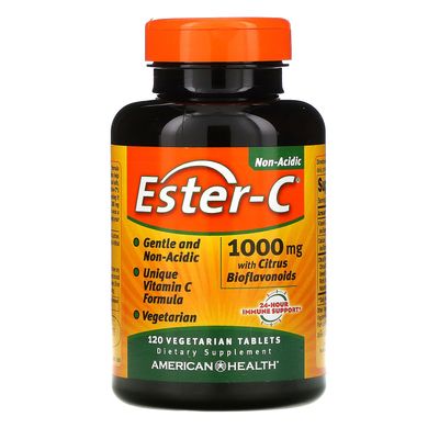 Ester-C з цитрусовими біофлавоноїдами на рослинній основі American Health (Ester-C with Citrus Bioflavonoids) 1000 мг / 200 мг 120 таблеток