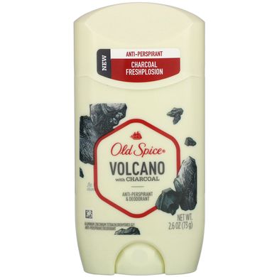 Антиперспірант і дезодорант, вулкан з деревним вугіллям, Anti-Perspirant & Deodorant, Volcano with Charcoal, Old Spice, 73 г