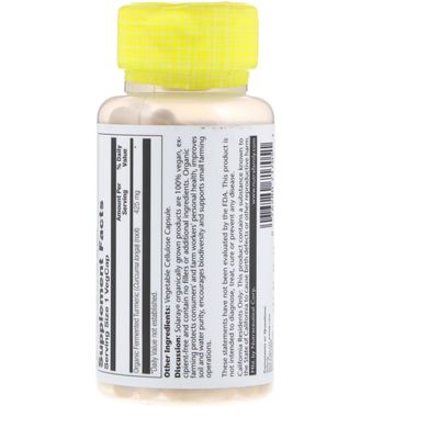 Ферментированная куркума Solaray (Fermented Turmeric) 425 мг 100 капсул купить в Киеве и Украине