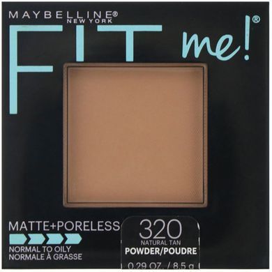 Пудра Fit Me, матування і маскування пір, відтінок 320 природну засмагу, Maybelline, 8,5 г