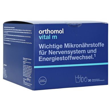 Orthomol Vital M, Ортомол Вітал М 30 днів (порошок / таблетки / капсули)